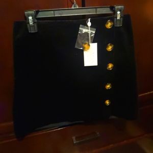 XS Black Corduroy mini skirt
